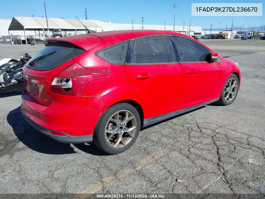 2013 Ford Focus Se VIN: 1FADP3K27DL236670 Lot: 40829273