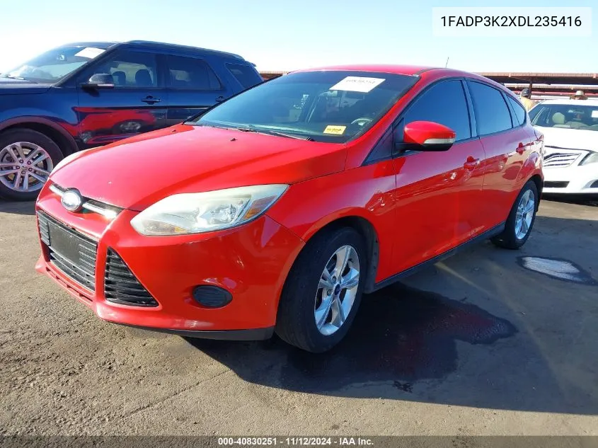 2013 Ford Focus Se VIN: 1FADP3K2XDL235416 Lot: 40830251