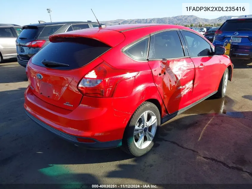 2013 Ford Focus Se VIN: 1FADP3K2XDL235416 Lot: 40830251