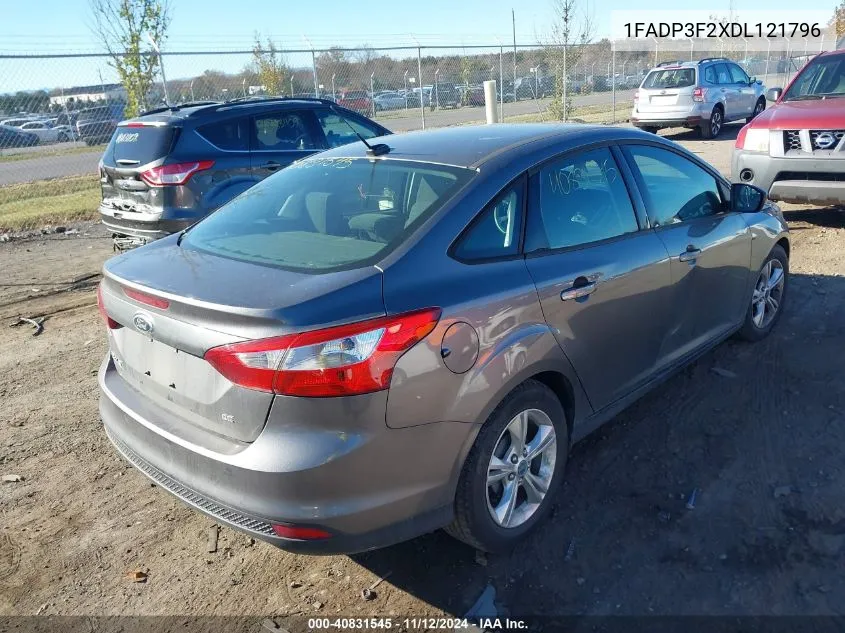 2013 Ford Focus Se VIN: 1FADP3F2XDL121796 Lot: 40831545