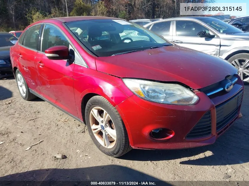 2013 Ford Focus Se VIN: 1FADP3F28DL315145 Lot: 40833079