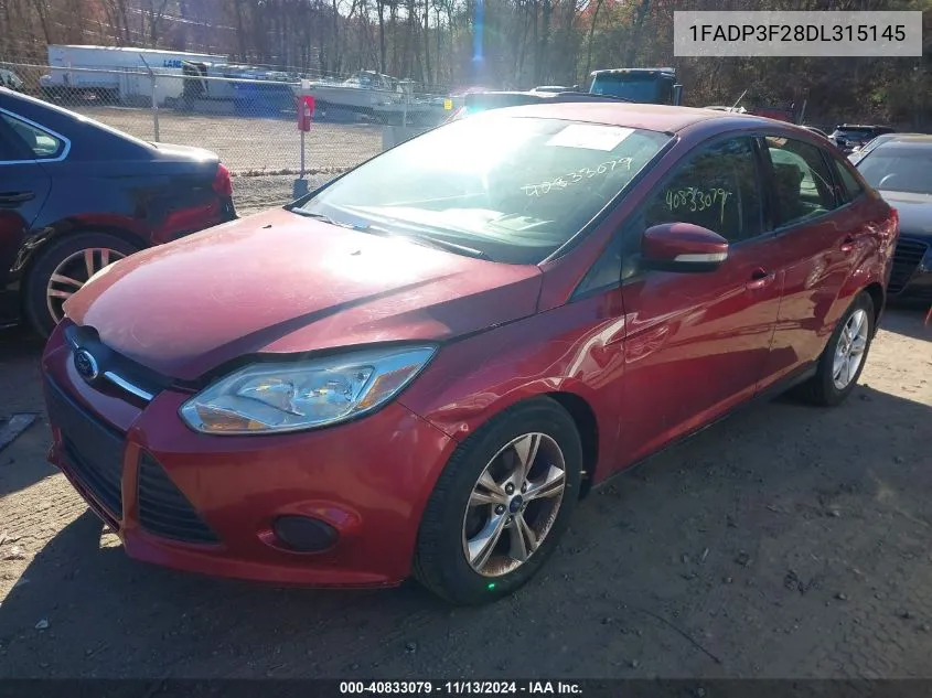 2013 Ford Focus Se VIN: 1FADP3F28DL315145 Lot: 40833079