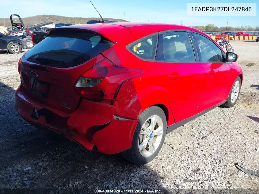 2013 Ford Focus Se VIN: 1FADP3K27DL247846 Lot: 40834920