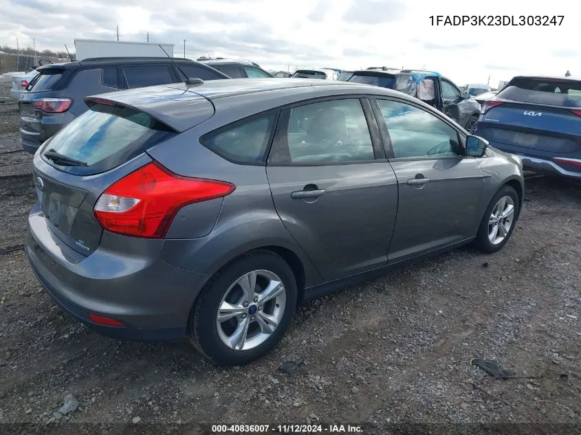 2013 Ford Focus Se VIN: 1FADP3K23DL303247 Lot: 40836007