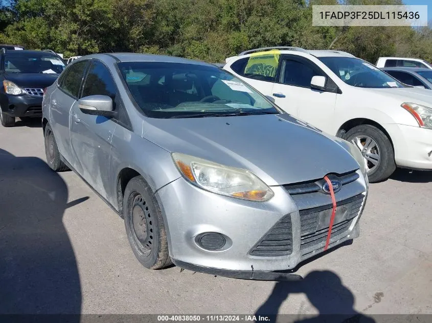 2013 Ford Focus Se VIN: 1FADP3F25DL115436 Lot: 40838050