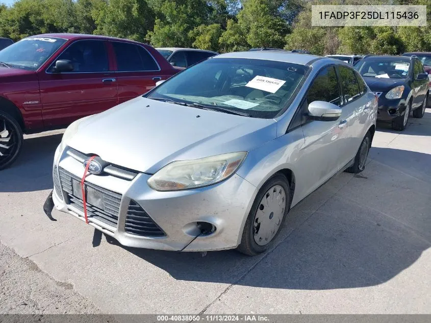 2013 Ford Focus Se VIN: 1FADP3F25DL115436 Lot: 40838050