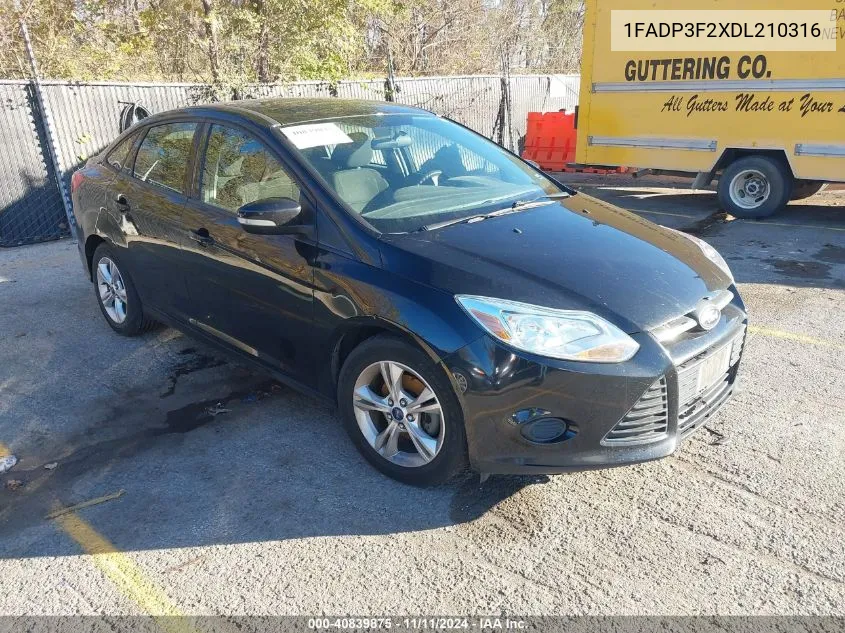 2013 Ford Focus Se VIN: 1FADP3F2XDL210316 Lot: 40839875