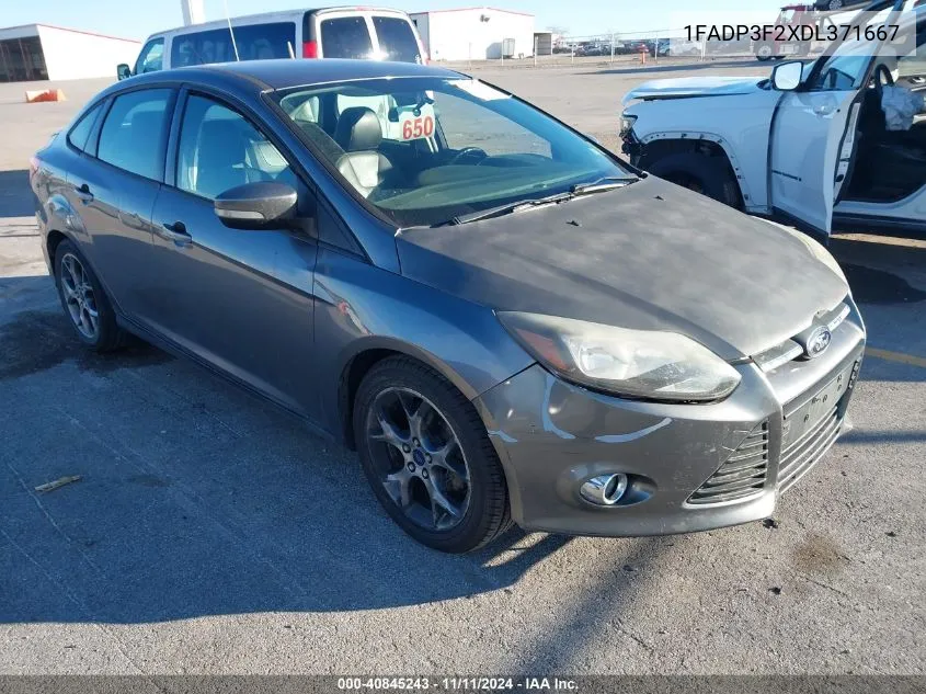 2013 Ford Focus Se VIN: 1FADP3F2XDL371667 Lot: 40845243