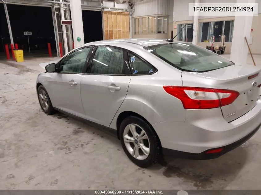 2013 Ford Focus Se VIN: 1FADP3F20DL254924 Lot: 40860298