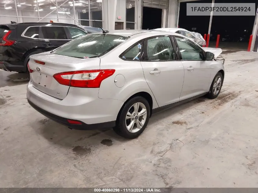 2013 Ford Focus Se VIN: 1FADP3F20DL254924 Lot: 40860298