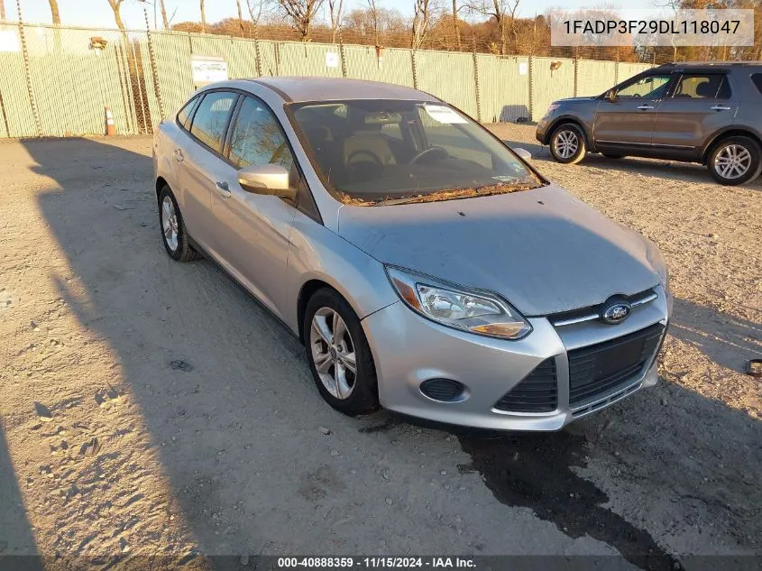 2013 Ford Focus Se VIN: 1FADP3F29DL118047 Lot: 40888359