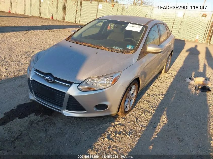 2013 Ford Focus Se VIN: 1FADP3F29DL118047 Lot: 40888359