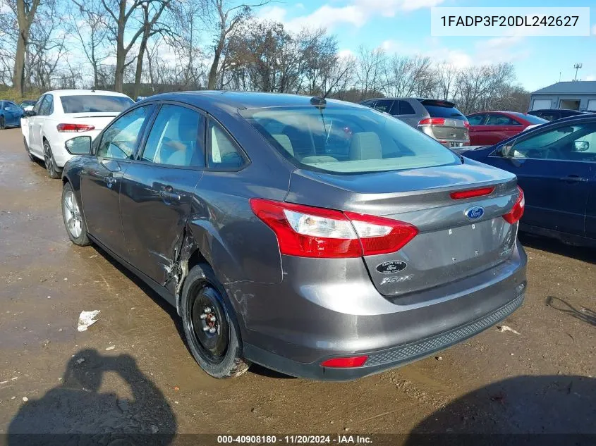 2013 Ford Focus Se VIN: 1FADP3F20DL242627 Lot: 40908180