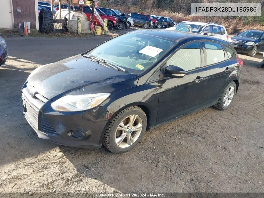 2013 Ford Focus Se VIN: 1FADP3K28DL185986 Lot: 40918274