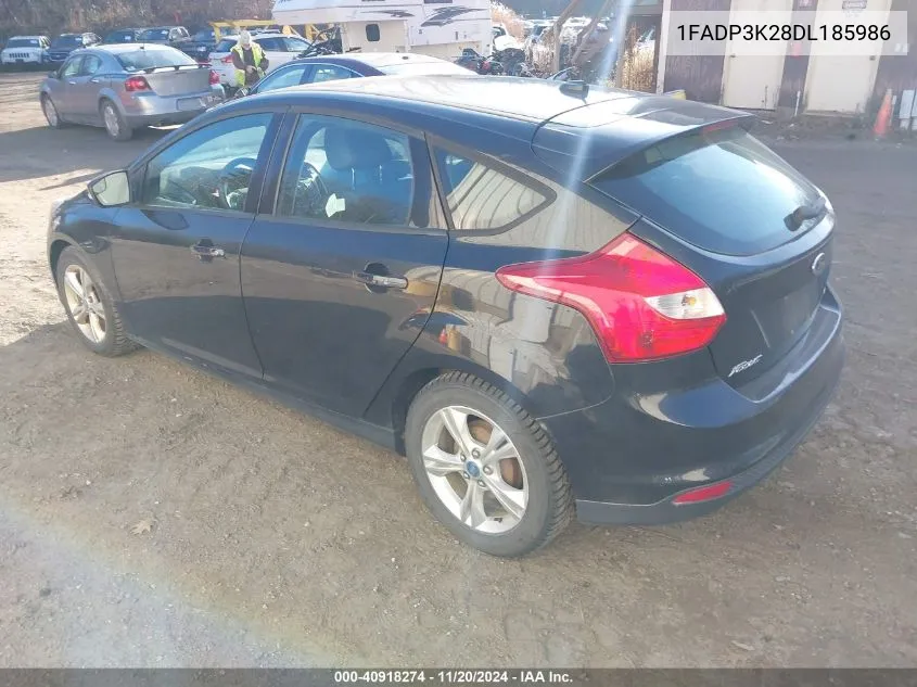 2013 Ford Focus Se VIN: 1FADP3K28DL185986 Lot: 40918274