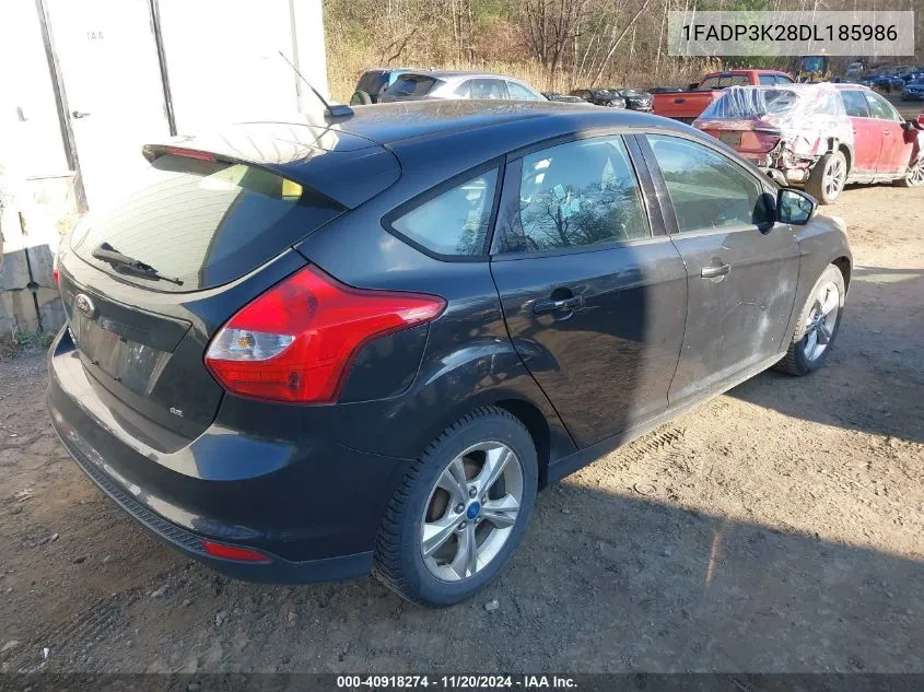 2013 Ford Focus Se VIN: 1FADP3K28DL185986 Lot: 40918274