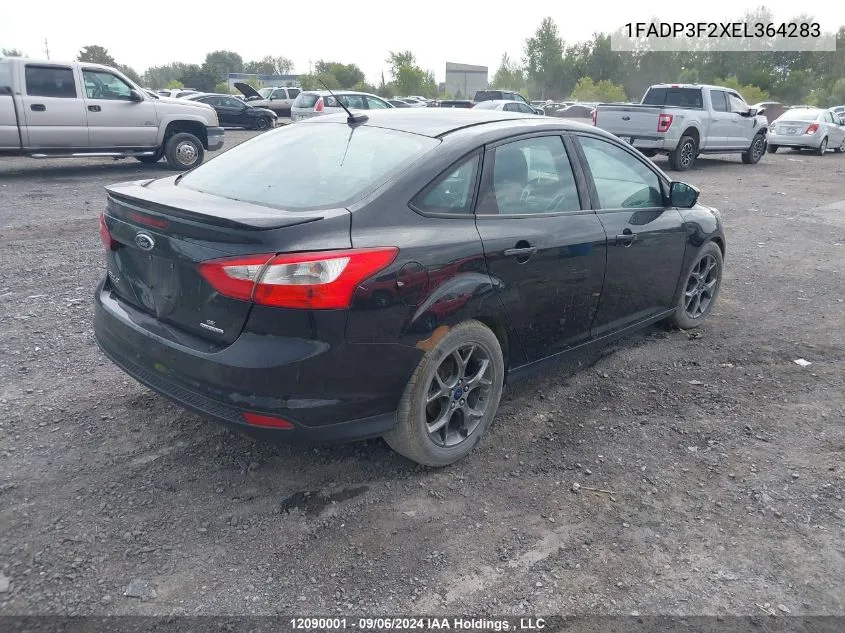 2014 Ford Focus Se VIN: 1FADP3F2XEL364283 Lot: 12090001