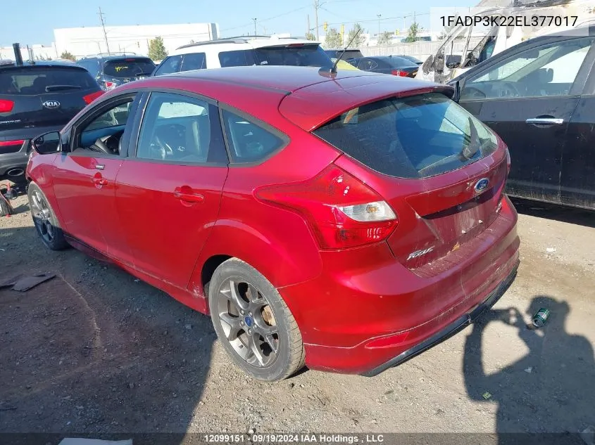 2014 Ford Focus Se VIN: 1FADP3K22EL377017 Lot: 12099151