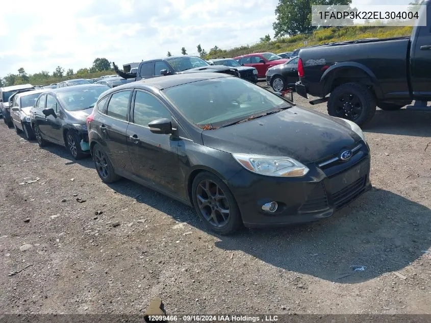 2014 Ford Focus Se VIN: 1FADP3K22EL304004 Lot: 12099466