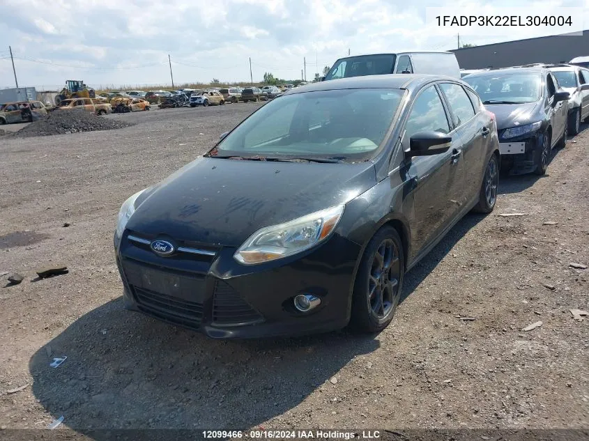 2014 Ford Focus Se VIN: 1FADP3K22EL304004 Lot: 12099466