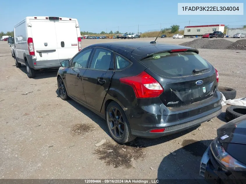 2014 Ford Focus Se VIN: 1FADP3K22EL304004 Lot: 12099466