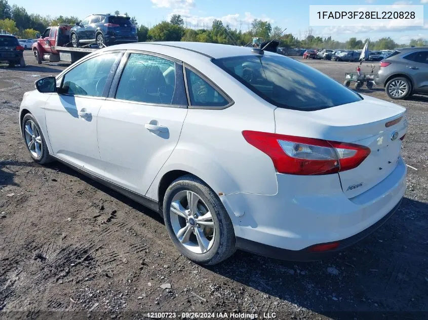 1FADP3F28EL220828 2014 Ford Focus Se