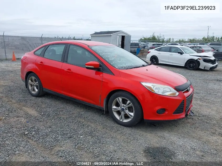 2014 Ford Focus Se VIN: 1FADP3F29EL239923 Lot: 12104821