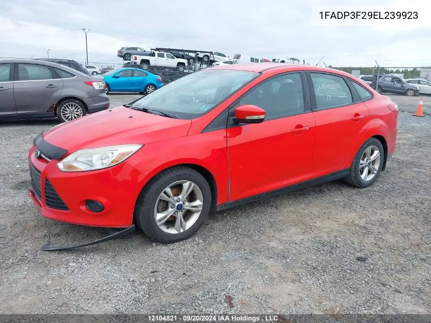 2014 Ford Focus Se VIN: 1FADP3F29EL239923 Lot: 12104821