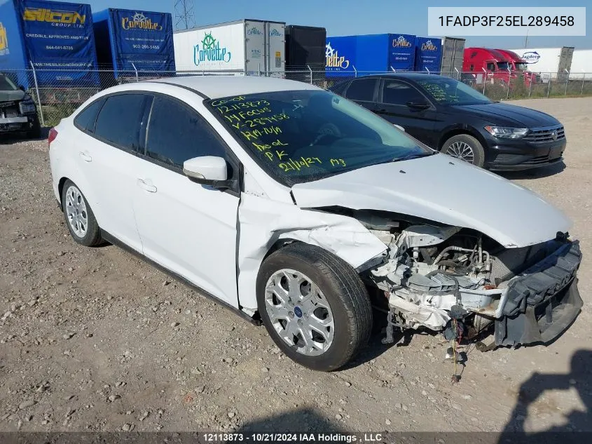 2014 Ford Focus Se VIN: 1FADP3F25EL289458 Lot: 12113873