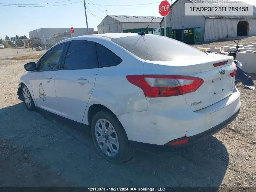 2014 Ford Focus Se VIN: 1FADP3F25EL289458 Lot: 12113873