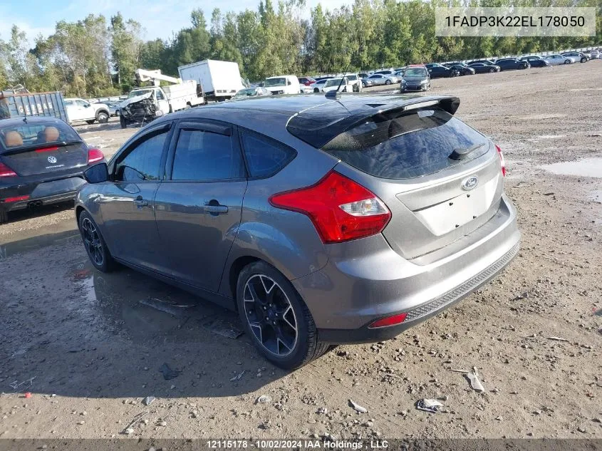 2014 Ford Focus Se VIN: 1FADP3K22EL178050 Lot: 12115178