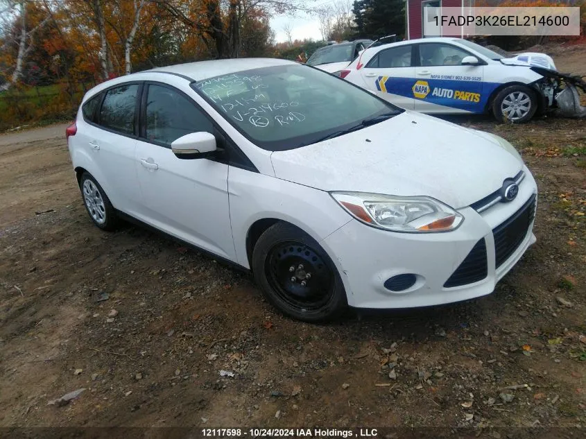 2014 Ford Focus Se VIN: 1FADP3K26EL214600 Lot: 12117598