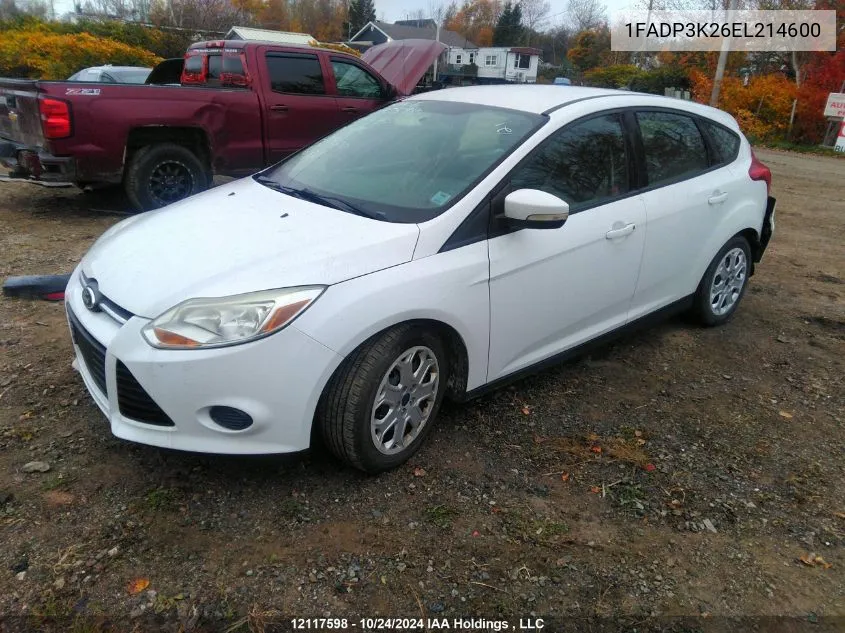 2014 Ford Focus Se VIN: 1FADP3K26EL214600 Lot: 12117598