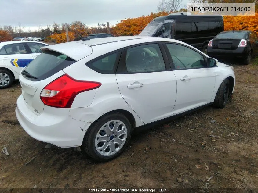 2014 Ford Focus Se VIN: 1FADP3K26EL214600 Lot: 12117598