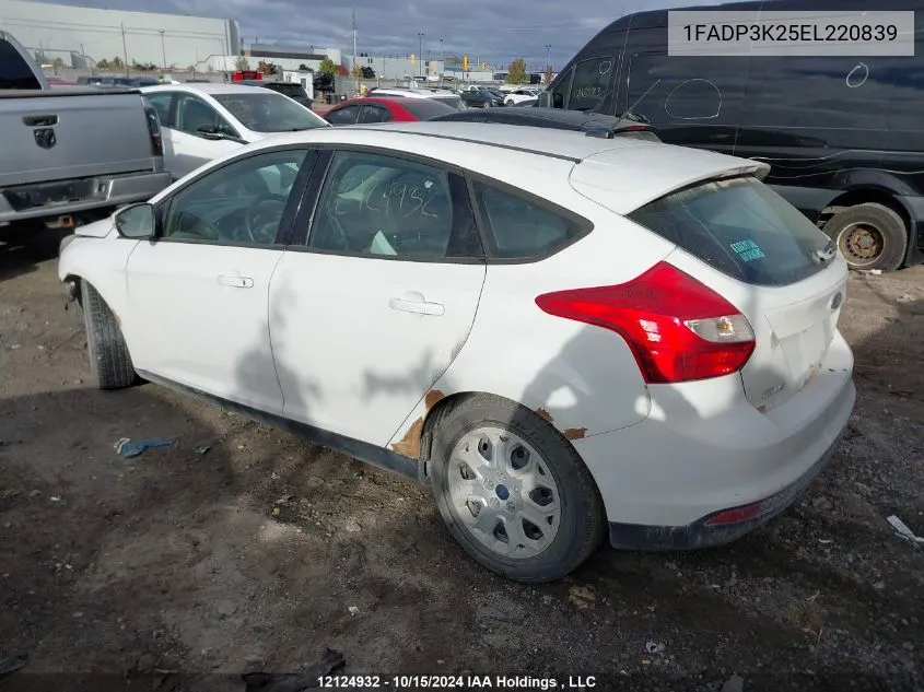 2014 Ford Focus Se VIN: 1FADP3K25EL220839 Lot: 12124932