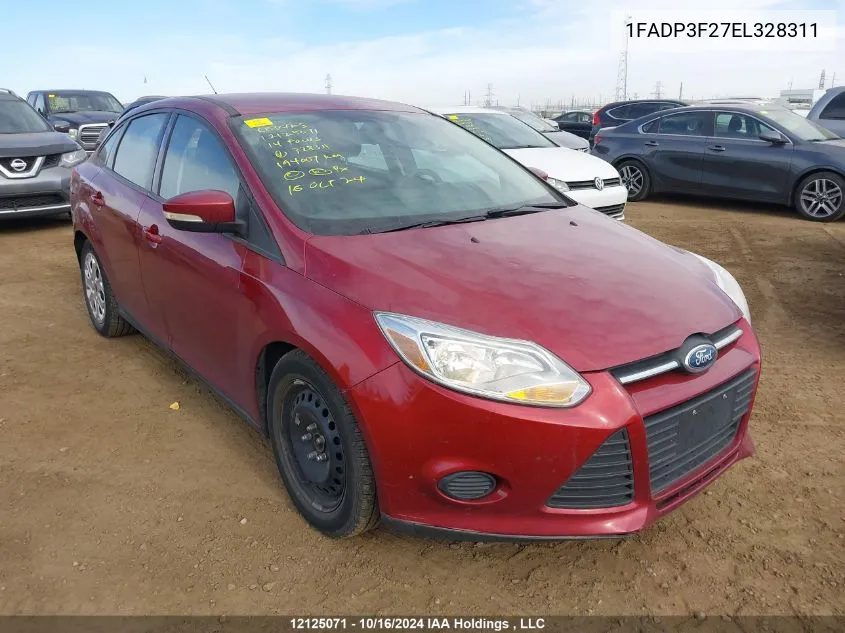 2014 Ford Focus Se VIN: 1FADP3F27EL328311 Lot: 12125071