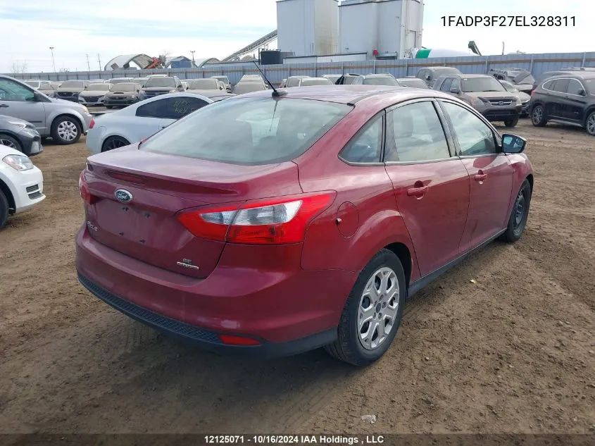 2014 Ford Focus Se VIN: 1FADP3F27EL328311 Lot: 12125071