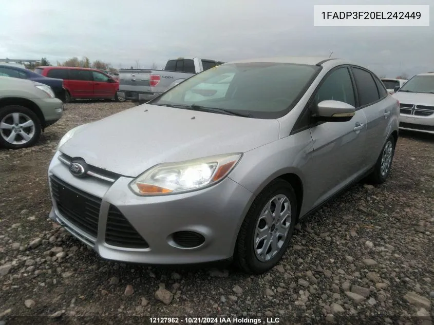 2014 Ford Focus Se VIN: 1FADP3F20EL242449 Lot: 12127962