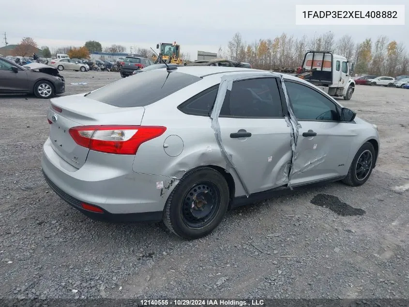 2014 Ford Focus S VIN: 1FADP3E2XEL408882 Lot: 12140555