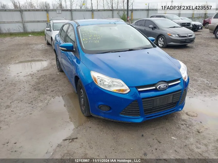 2014 Ford Focus VIN: 1FADP3F2XEL423557 Lot: 12153987