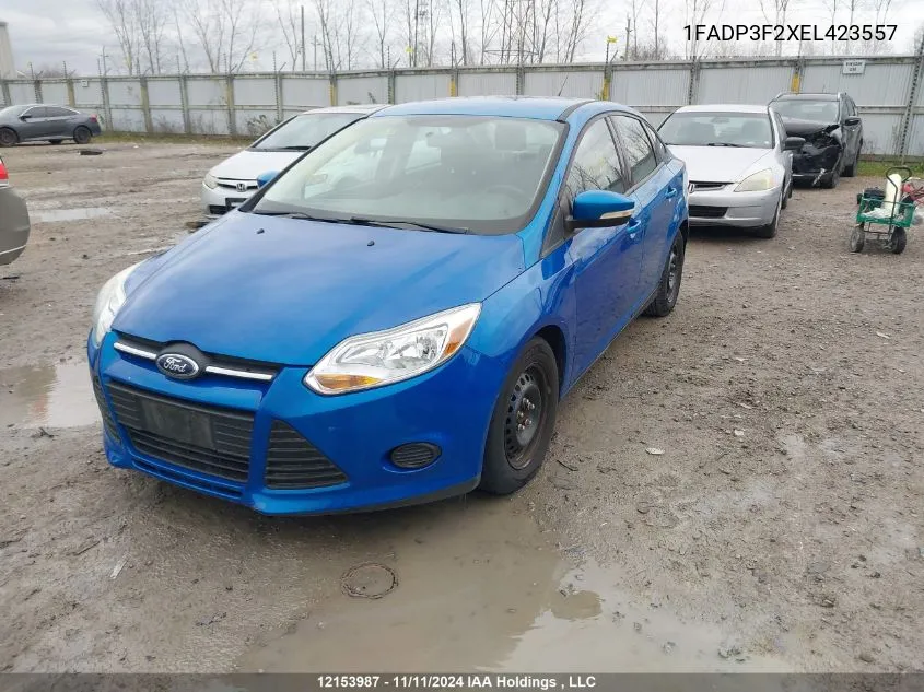 2014 Ford Focus VIN: 1FADP3F2XEL423557 Lot: 12153987