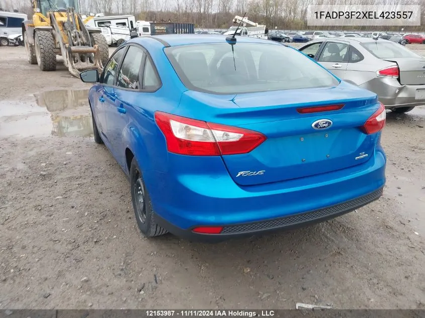 2014 Ford Focus VIN: 1FADP3F2XEL423557 Lot: 12153987