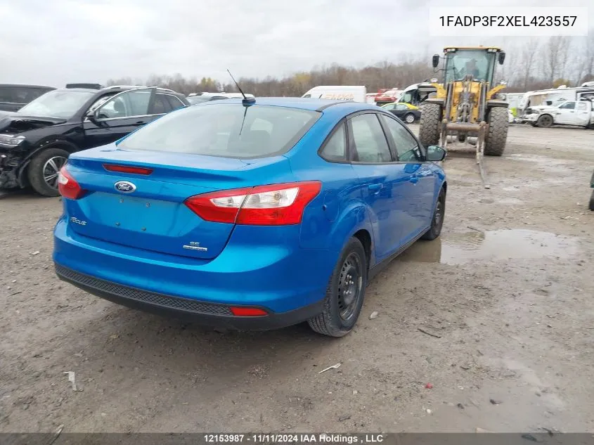 2014 Ford Focus VIN: 1FADP3F2XEL423557 Lot: 12153987