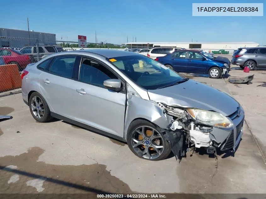 2014 Ford Focus Se VIN: 1FADP3F24EL208384 Lot: 39250823