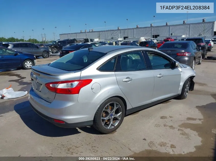 2014 Ford Focus Se VIN: 1FADP3F24EL208384 Lot: 39250823