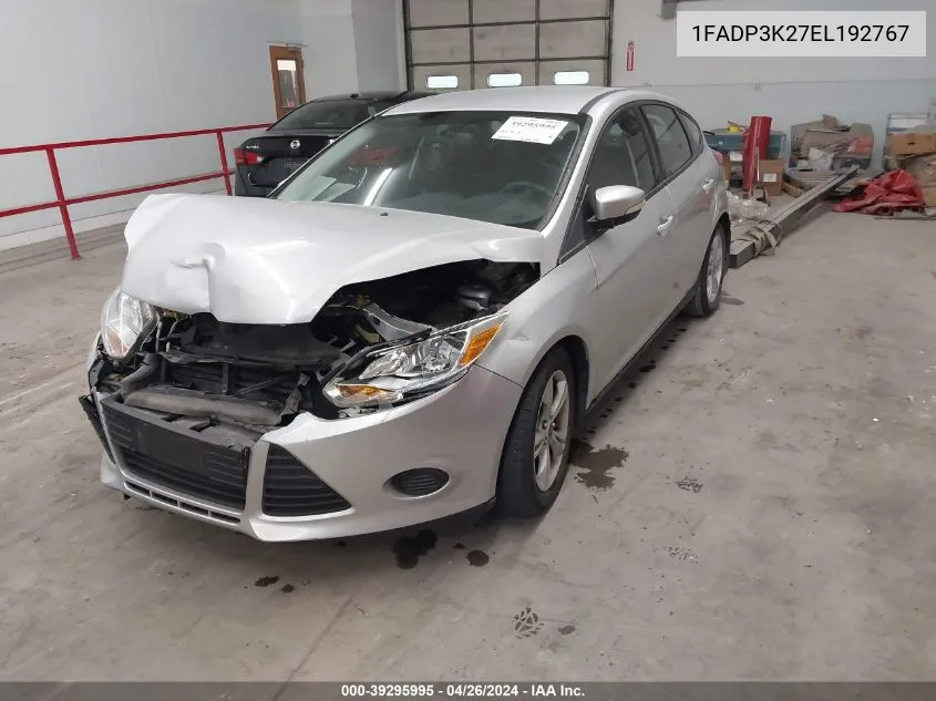 2014 Ford Focus Se VIN: 1FADP3K27EL192767 Lot: 39295995