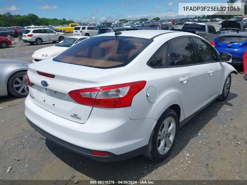 1FADP3F25EL321065 2014 Ford Focus Se