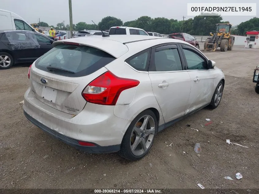 2014 Ford Focus Titanium VIN: 001FADP3N27EL1945 Lot: 39368214