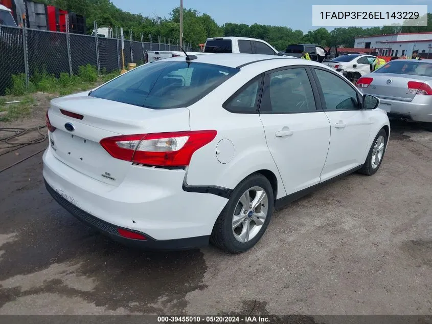 1FADP3F26EL143229 2014 Ford Focus Se