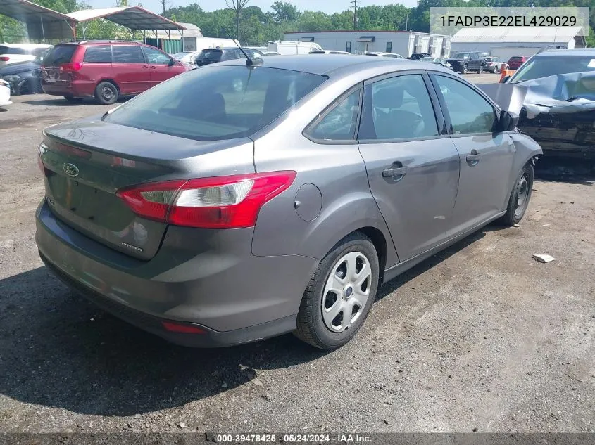 2014 Ford Focus S VIN: 1FADP3E22EL429029 Lot: 39478425